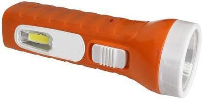 AKR Laser LED Torch With COB Light Rechargeable Emergency Torch (ORANGE , White : Rechargeable) Torch(Orange, 15 cm, Rechargeable)