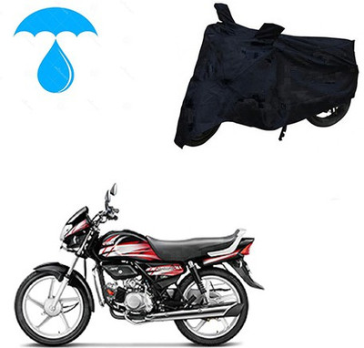 Feel heaven Two Wheeler Cover for Hero(HF Deluxe, Black)