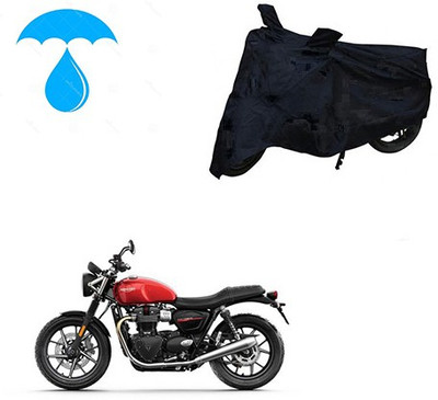 Pecko Two Wheeler Cover for Triumph(Twin spark, Black)