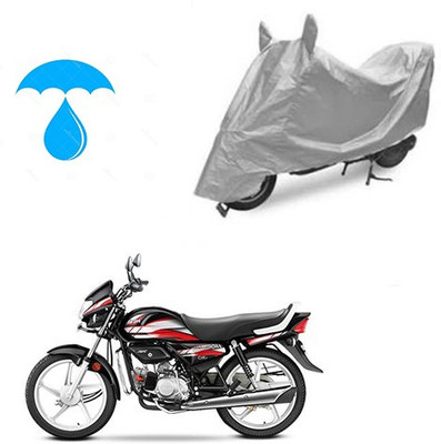 saanvi Two Wheeler Cover for Hero(CD deluxe, Silver)