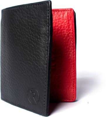 Reza Men Travel, Casual, Evening/Party, Formal Black, Red Genuine Leather Wallet(5 Card Slots)