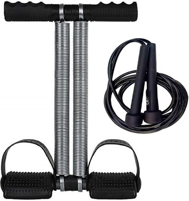 effingo Double Spring Waist Trimmer with Skipping Rope for Exercises (Multicolor) Ab Exerciser(Multicolor)