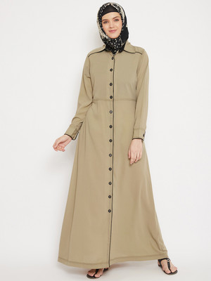 Momin Libas Polyester Abaya(Beige)