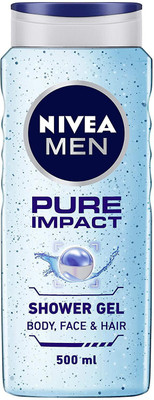 NIVEA Pure Impact with Purifying Micro Particles, Shower Gel,500ml(500 ml)