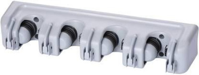 S M CREATION Grey Plastic Broom Holder(4 Holders)