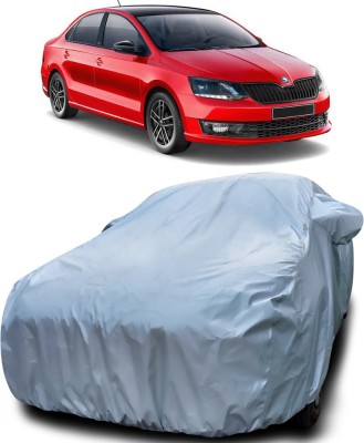 NUMBOR ONE Car Cover For Skoda New Rapid (With Mirror Pockets)(Silver)