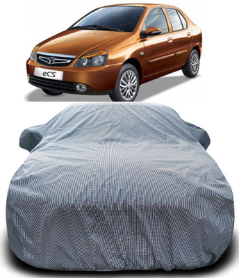 APNEK Car Cover For Tata Indigo eCS (With Mirror Pockets)(Black, White)
