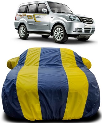 Gavya Car Cover For Tata Sumo Grande (With Mirror Pockets)(Blue, Yellow)