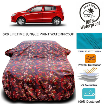 Gavya Car Cover For Chevrolet Sail UVA (With Mirror Pockets)(Red, Green)