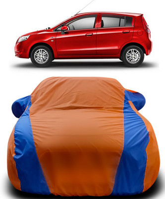 APNEK Car Cover For Chevrolet Sail UVA (With Mirror Pockets)(Orange, Blue)