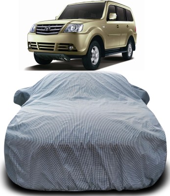 THE REAL ARV Car Cover For Tata Sumo Grande MK II (With Mirror Pockets)(Black, White)