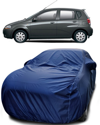 Gavya Car Cover For Chevrolet Aveo Uva (With Mirror Pockets)(Blue)