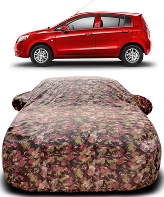 MoTRoX Car Cover For Chevrolet Sail UVA (With Mirror Pockets)(Green, Red)
