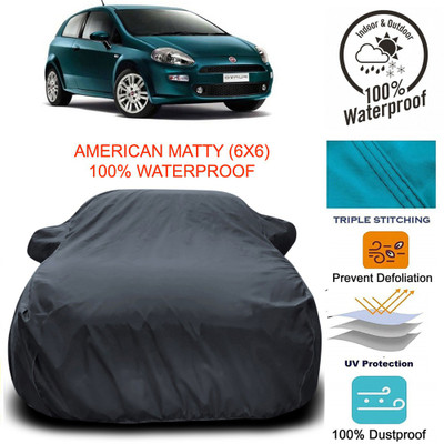 NUMBOR ONE Car Cover For Fiat Grande Punto (With Mirror Pockets)(Grey)