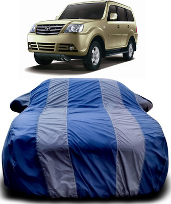 NUMBOR ONE Car Cover For Tata Sumo Grande MK II (With Mirror Pockets)(Blue, Grey)