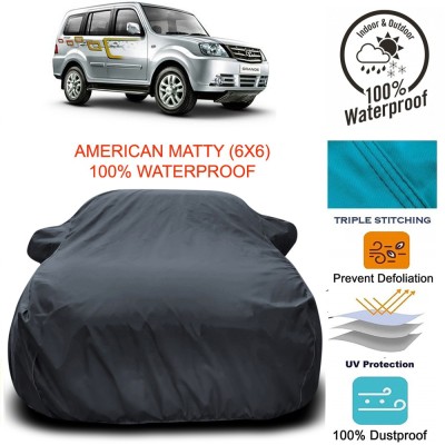 CoNNexXxionS Car Cover For Tata Sumo Grande (With Mirror Pockets)(Grey)