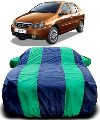 APNEK Car Cover For Tata Indigo eCS (With Mirror Pockets)(Blue, Green)