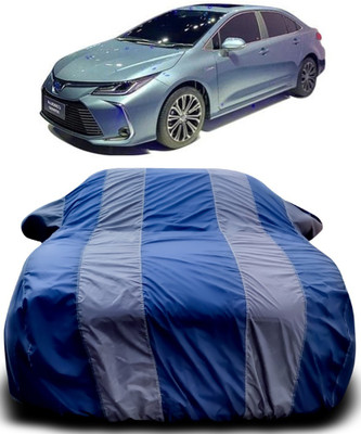 Gavya Car Cover For Toyota Corolla (With Mirror Pockets)(Blue, Grey)