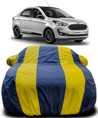 APNEK Car Cover For Ford Figo Aspire (With Mirror Pockets)(Blue, Yellow)