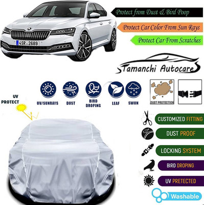 Tamanchi Autocare Car Cover For Skoda Universal For Car(Silver)