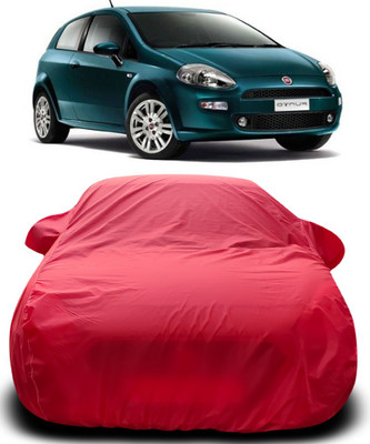 NUMBOR ONE Car Cover For Fiat Grande Punto (With Mirror Pockets)(Red)