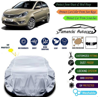 Tamanchi Autocare Car Cover For Tata Bolt(Silver)