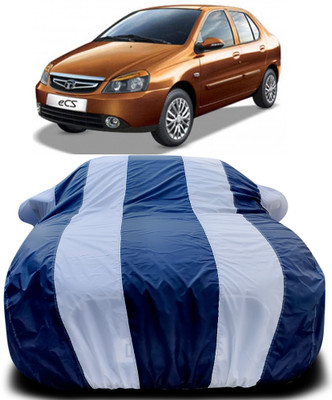 MoTRoX Car Cover For Tata Indigo eCS (With Mirror Pockets)(Blue, White)