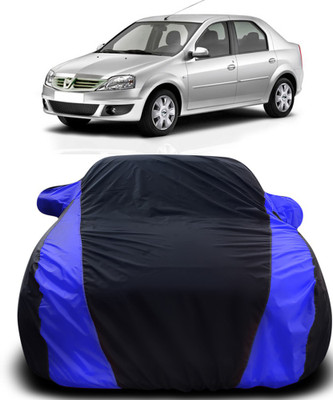MoTRoX Car Cover For Mahindra Verito (With Mirror Pockets)(Black, Blue)