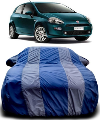 NUMBOR ONE Car Cover For Fiat Grande Punto (With Mirror Pockets)(Blue, Grey)