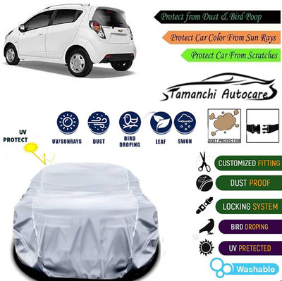 Tamanchi Autocare Car Cover For Chevrolet Beat(Silver)