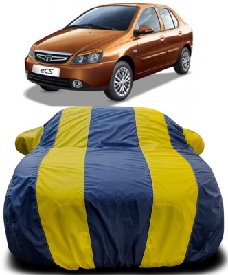 CoNNexXxionS Car Cover For Tata Indigo eCS (With Mirror Pockets)(Blue, Yellow)