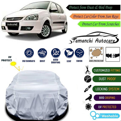 Tamanchi Autocare Car Cover For Tata Indica V2(Silver)