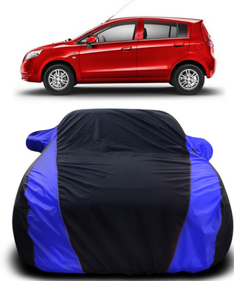 Gavya Car Cover For Chevrolet Sail UVA (With Mirror Pockets)(Black, Blue)