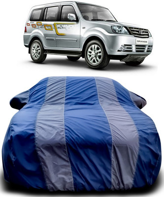 NUMBOR ONE Car Cover For Tata Sumo Grande (With Mirror Pockets)(Blue, Grey)