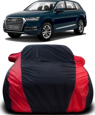 Gavya Car Cover For Audi Q7 (With Mirror Pockets)(Black, Red)