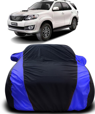 MoTRoX Car Cover For Toyota Fortuner Old (With Mirror Pockets)(Black, Blue)