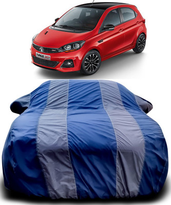 MoTRoX Car Cover For Tata Tiago JTP (With Mirror Pockets)(Blue, Grey)