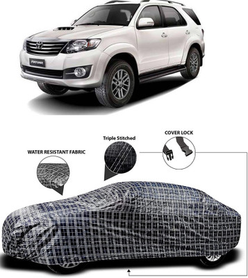 APNEK Car Cover For Toyota Fortuner Old (With Mirror Pockets)(White, Black)