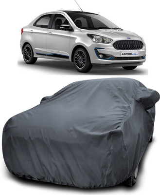 MoTRoX Car Cover For Ford Figo Aspire (With Mirror Pockets)(Grey)