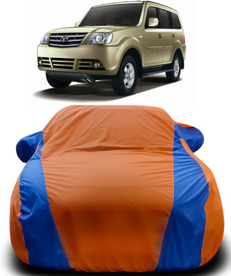 MoTRoX Car Cover For Tata Sumo Grande MK II (With Mirror Pockets)(Orange, Blue)