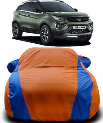 MoTRoX Car Cover For Tata Nexon Facelift (With Mirror Pockets)(Orange, Blue)