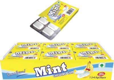 HUGS Mouth Freshener Chewing Gum Banana Flavour 30pcs Banana Chewing Gum