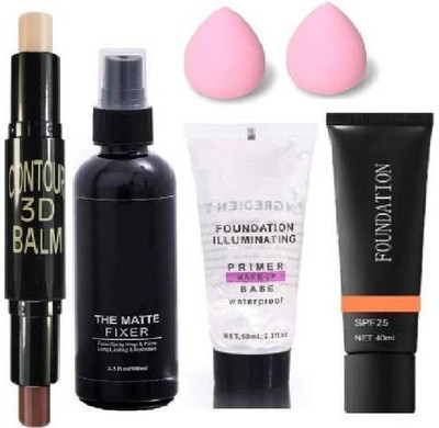 nnbb MAKEUP 3D BALM STICK WITH ALL GLAMOROUS GLOW SKIN FACE MAKEUP COMBO (6 Items in the set)(6 Items in the set)