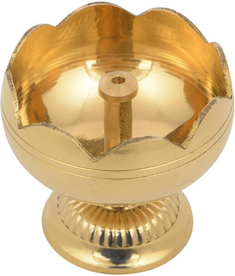Magic's Max Brass (Pack of 2) Table Diya Set(Height: 3 inch)
