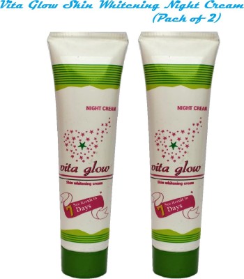 vita glow Night Cream For Pimple Reduction and Glowing Skin(pack Of 2)(30 g)