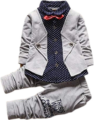 TJ ENTERPRISE Baby Boys & Baby Girls Daisy Party(Festive) Waistcoat Waistcoat(GREY)