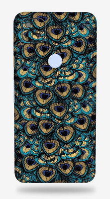 OggyBaba google pixel 4a, google pixel4a Mobile Skin(Peacock Feather With Sparkling Finish)