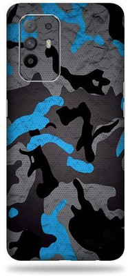 OggyBaba oppo f19 pro plus, oppo f19 pro + Mobile Skin(Military Blue Camouflage With Matte Finish)