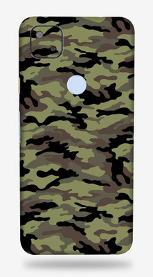 OggyBaba google pixel 4a, google pixel4a Mobile Skin(Military Green Camouflage With Matte Finish)