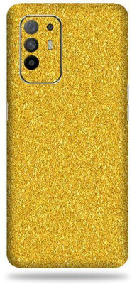 OggyBaba oppo f19 pro plus, oppo f19 pro + Mobile Skin(Golden Glitter With Glitter Finish)